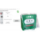 Déclencheur manuel d'urgence à membrane déformable vert, livré avec clef de réarmement