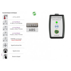 Pupitre de gestion 1 porte avec 1 bouton poussoir lumineuxssoir 12/24 CC et 12/28VA