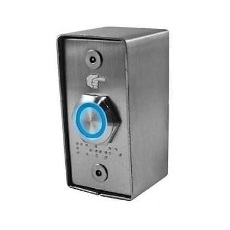 bouton poussoir - no/nf - boitier inox - saillie - avec anneau lumineux - acie bopo-is