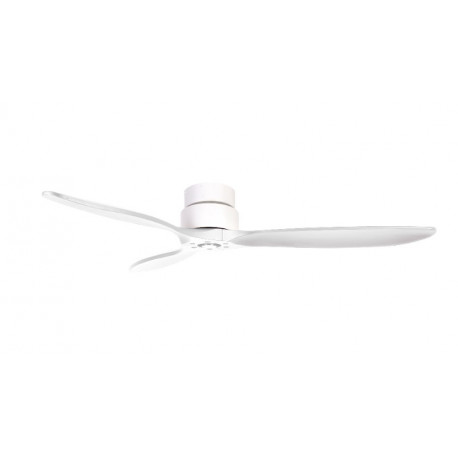 Ventilateur de plafond avec lumière MISTRAL LED CCT 2700/3200K/4000K-finition enjoliveur blanc avec lames en bois