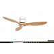 Ventilateur de plafond MISTRAL coloris blanc avec lames en bois HETRE