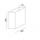 Applique murale en aluminium BEAM IP65 - up&down -LED 12 W - CRI80 3000K 105º- CORTEN- largeur 180 mm