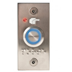 Bouton poussoir no/nf lumineux - pose en encastré - conforme à la norme PMR