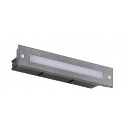 Encastré mural rectangulaire IP67-297*54 mm-30000 k-600 lumens-LED SMD 4W-TRAU-Inoxydable-GRIS ANTHRACITE