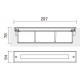 Encastré mural rectangulaire IP67-297*54 mm-30000 k-600 lumens-LED SMD 4W-TRAU-Inoxydable-GRIS ANTHRACITE