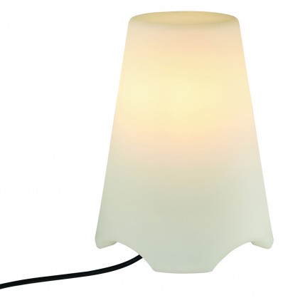 Lampe à poser NIZA IP44 E14 11W Blanc- hauteur 24 cm 