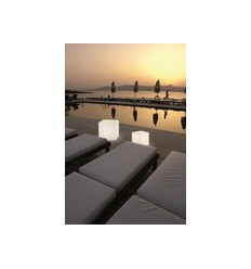 Lampe extérieure carrée 30 cm Block IP55 E27 blanc- câble fourni pour le brancher, longueur de 2 m
