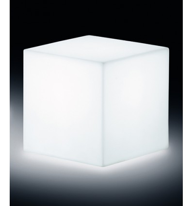 Lampadaire BLOCK lumineux IP55 E27 15W Blanc- 30 * 30 cm - Poids maximum pris en charge 100 kgs.- avec fixation