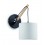 Applique BRITTA - IP20 - E27- 60W- coloris noir - beige - abat jour blanc