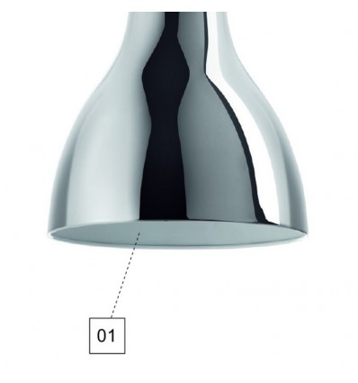 CAMILA- Suspension en acier Coloris Chromé - style épuré - diamétre 30 cm -IP20