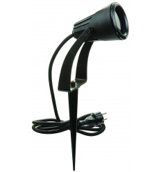 Spot sur piquet orientable 335 ° - IP67 - IK 07 - 240V - GU10 - NOIR - Hauteur totale 34.4 cm