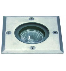 Encastré au sol CARRE BORA IP67 GU10 4.50W Acier inoxydable- IK10 - diamètre extérieur 110 mm - résistant à 2000 kg
