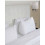 Applique murale FIRENZE - abat jour demi lune rond en tissu et structure en métal Nickel satin