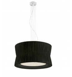 Suspension Cora - 3 * E 27 disponibles en trois couleurs: noir, blanc et beige.