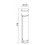 Borne extérieure de forme arrondie LUA - IP44 - hauteur 47.8 cm, en aluminium-160 lumens - 3000 k - Anthracite - équipée d'une p